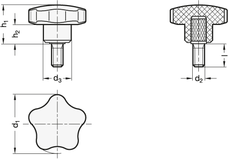 Star Knobs GN 5337.5 sketch