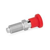 Stainless Steel Indexing Plungers  knob plastic  red GN 817 thumbnail