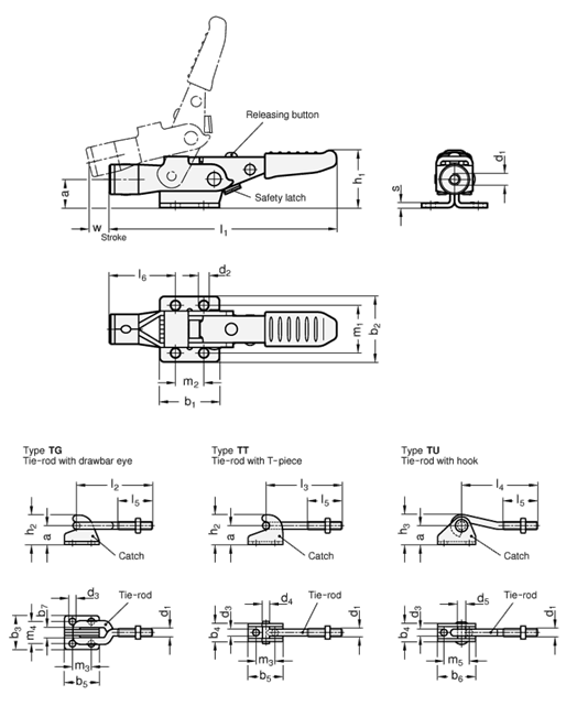 Hook-type latches  Ganter Standard Parts