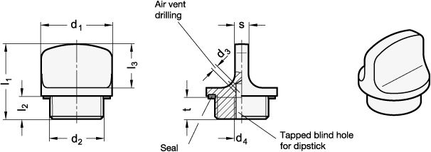 Threaded Plugs GN 442 sketch