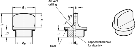 Threaded Plugs GN 442 sketch