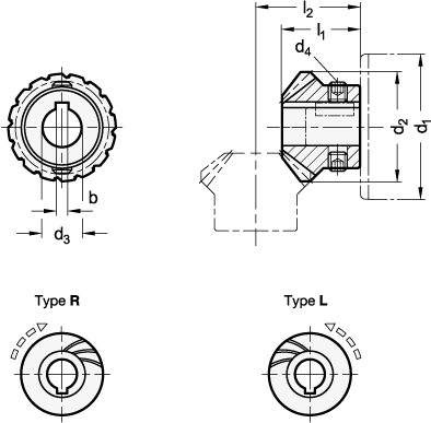 Bevel Gear Wheels GN 297 sketch