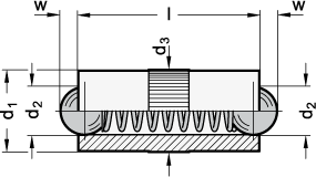 Spring Plungers GN 614.2 sketch