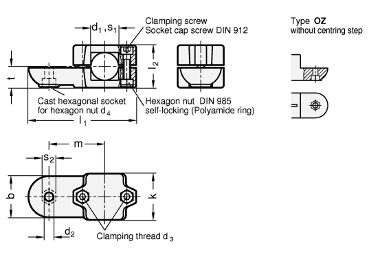 Swivel Clamp Connectors GN 279 sketch