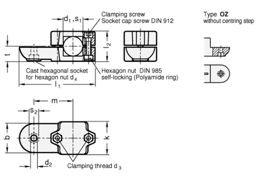 Swivel Clamp Connectors GN 279 sketch