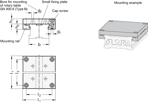 Mounting Plates GN 900.4 sketch