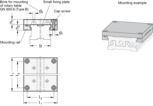 Mounting Plates GN 900.4 sketch