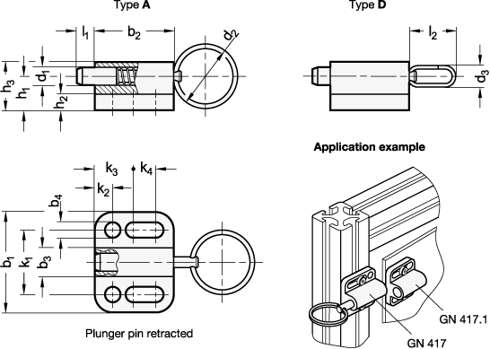 Indexing Plungers GN 417 sketch