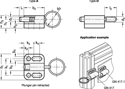 Indexing Plungers GN 417 sketch