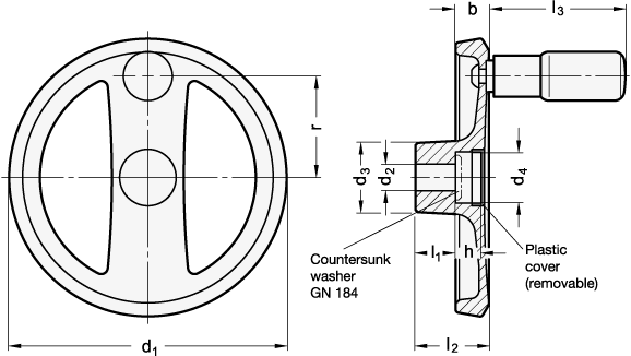 Spoked Handwheels GN 924 sketch