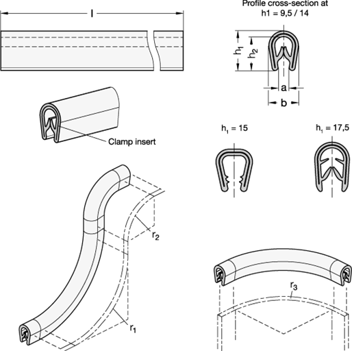 Edge Protection Profiles GN 2184 sketch