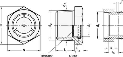 Oil Sight Glasses GN 743.7 sketch