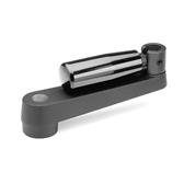 Cranked Handles with Retractable Handle plastic coated GN 471.3 thumbnail