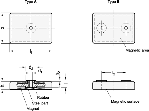 Retaining Magnets GN 57.1 sketch