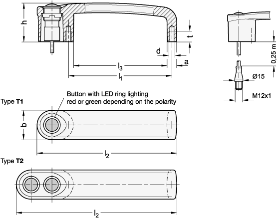 Cabinet U Handles GN 422 sketch