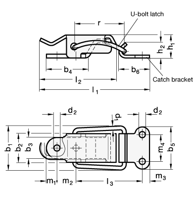 Toggle Latches GN 832.4 sketch