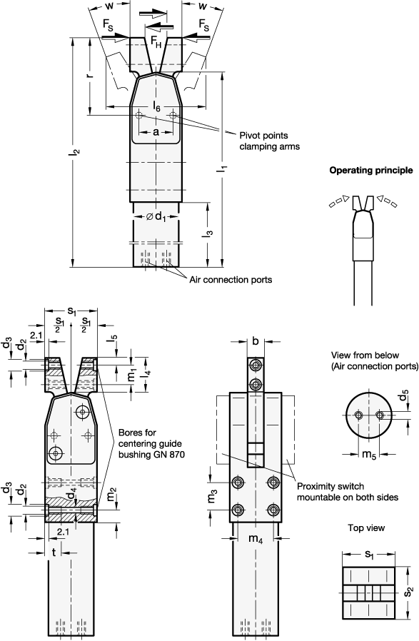 Power Clamps GN 866 sketch