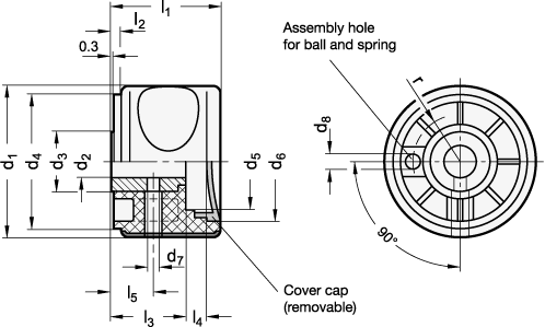 Softline Control Knobs GN 624.5 sketch