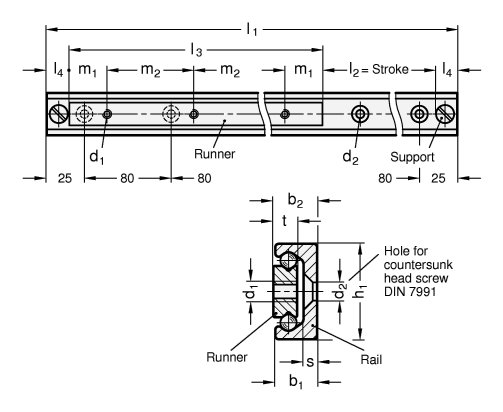 Linear Slides GN 2402 sketch