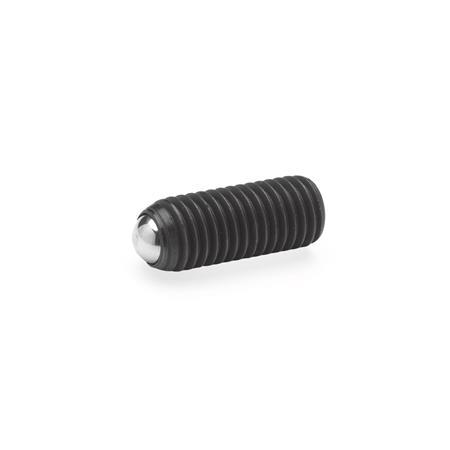 Ball Point Screws Steel  blackened GN 605