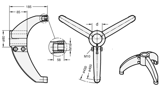 Base Plate Connector Clamps GN 82 sketch