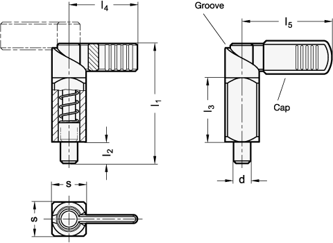 Stainless Steel Cam Action Indexing Plungers GN 612.3 sketch