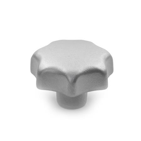Stainless Steel Star Knobs precision cast AISI CF 8  matt shot blasted DIN 6336