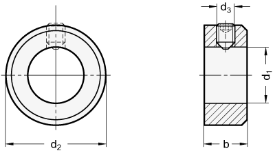 Stainless Steel Shaft Collars GN 705 sketch