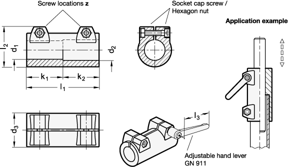 Tube Connectors GN 242 sketch