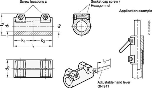 Tube Connectors GN 242 sketch