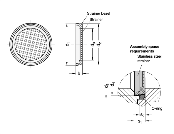 Stainless Steel Strainers GN 7403.1 sketch