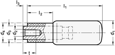 Revolving Handles plastic  axle part steel  zinc plated GN 798.2 sketch