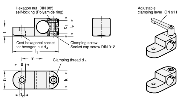 Swivel Clamp Connectors GN 277 sketch