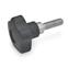 Safety Star Knobs Threaded stud  steel  blackened  Stainless Steel GN 5337.3 thumbnail