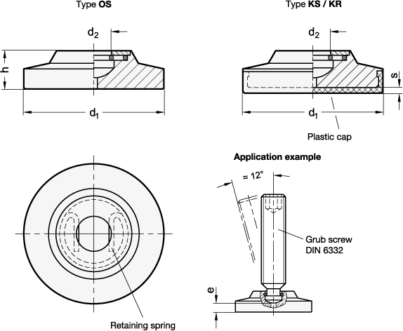 Stainless Steel Foot Plates GN 6311.5 sketch