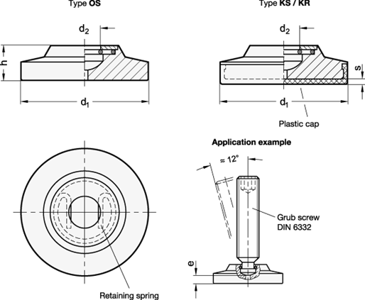 Stainless Steel Foot Plates GN 6311.5 sketch