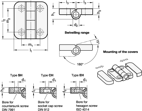 Hinges GN 122.2 sketch