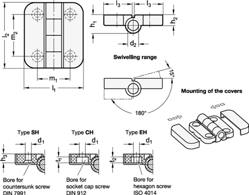 Hinges GN 122.2 sketch