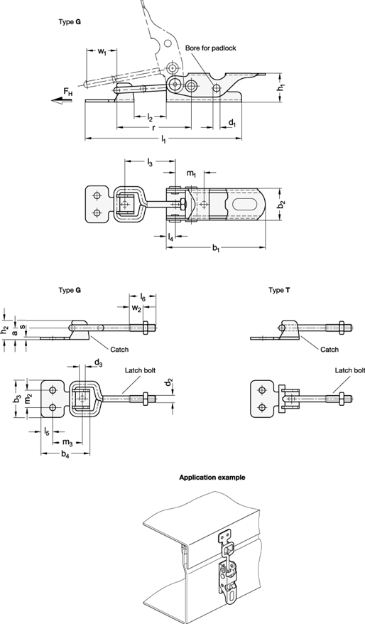 Toggle Latches GN 761 sketch