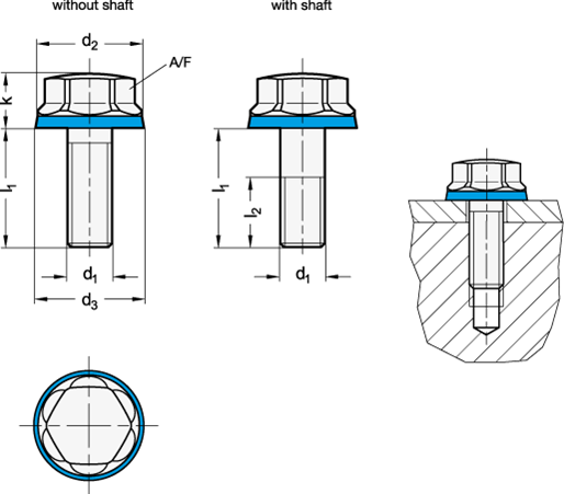 Stainless Steel Screws GN 1581 sketch