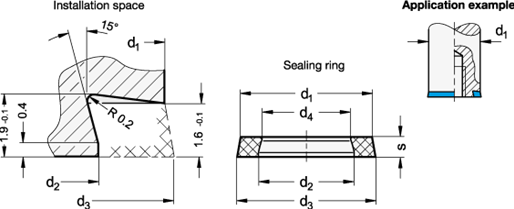 Sealing Rings GN 7600 sketch