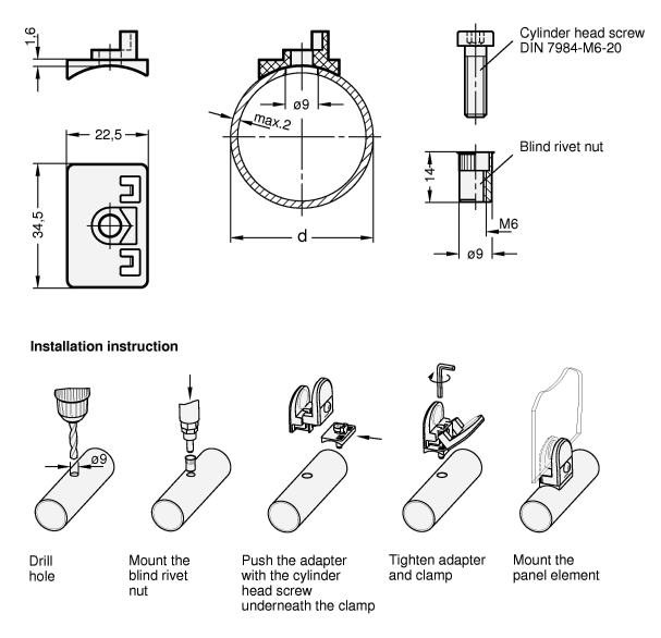 Adapter GN 649.1 sketch