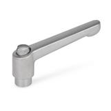 Adjustable Stainless Steel Hand Levers GN 911.3 thumbnail