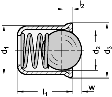 Stainless Steel Spring Plungers GN 614 sketch