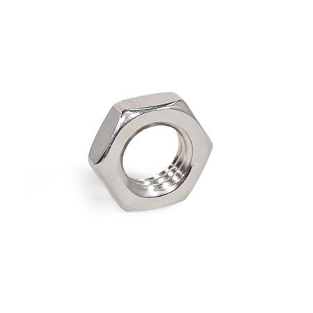 Thin Stainless Steel Hex Nuts ISO 4035