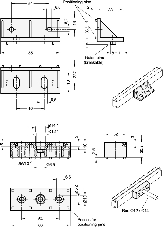 Mounting Brackets GN 646.7 sketch