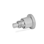 Stainless Steel Mini Indexing Plungers knob plastic GN 822.7 thumbnail