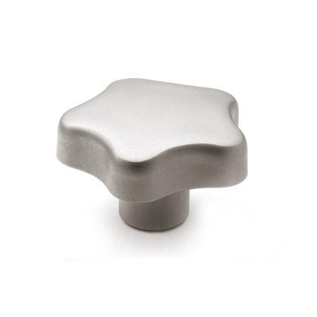 Stainless Steel Star Knobs matt shot  blasted GN 5334