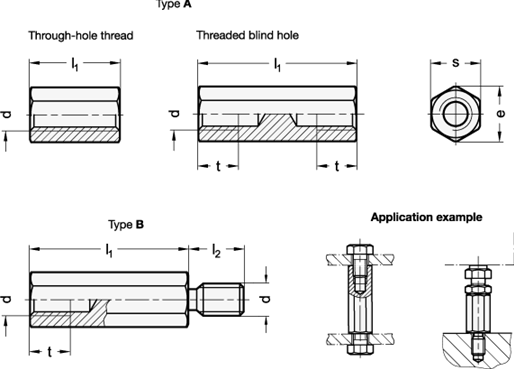 Stainless Steel Spacers GN 6220 sketch