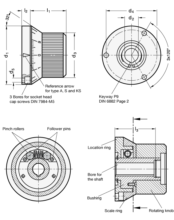 Adjustable Knobs GN 700 sketch